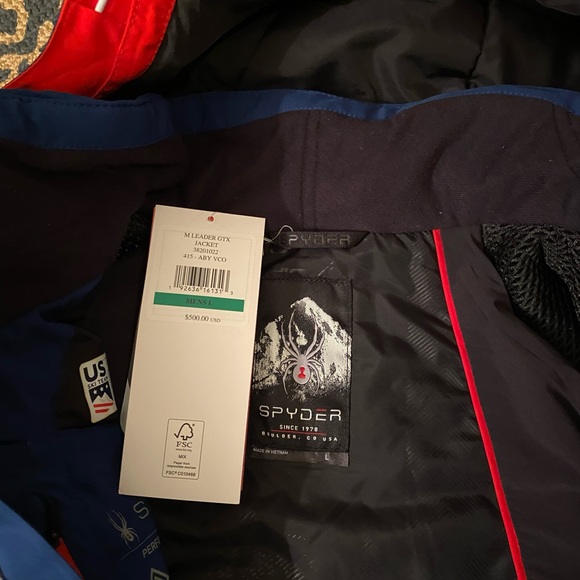 Spyder Men’s Leader ski jacket new with tags. Size Large. Colour volcano/abyss - Picture 2 of 3
